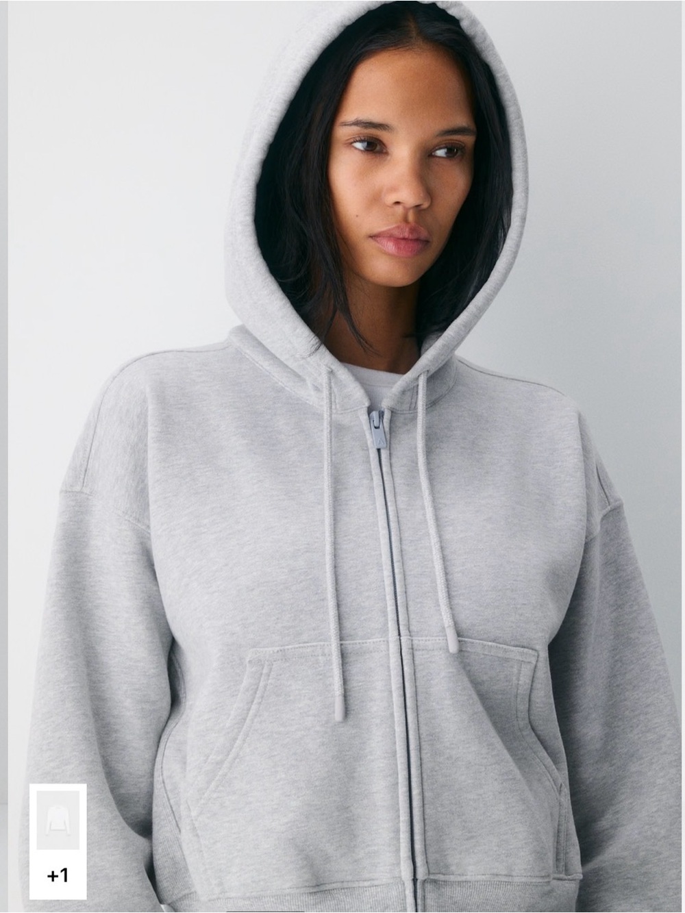 Aritzia cozy sweat fleece boyfriend boxy zip hoodie - Picture 12 of 13